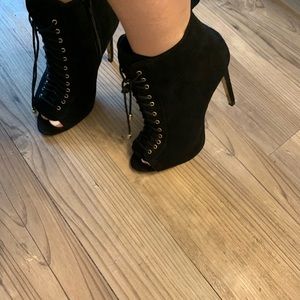 Zara lace up booties